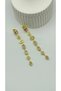 Melis Göral Pink Stone Steel Earrings - 2