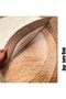 FFD Round Jute and White Plush Area Rug 120x120cm – Soft, Eco-Friendly Natural Fiber Carpet - 6