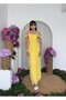 Lined Midi Length Premium Chiffon Dress with Strap Ruffle Detail - 5