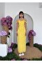 Lined Midi Length Premium Chiffon Dress with Strap Ruffle Detail - 4