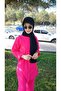 Ready-made Shawl with Hat and Bonnet. Pool Sea Bonnet Shawl that can be used over a Hijab. - 3