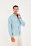 Men's 100% Cotton Pocketless Long Sleeve York Shirt - 6