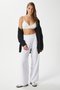 Women's Lana Linen Cotton White Palazzo Pants - 5