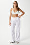 Women's Lana Linen Cotton White Palazzo Pants - 2