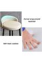 Bar Stools with Backrest Kitchen High Stools with Gold Metal Footrest Round Seat Counter Chair for L - 7
