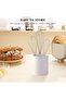 Silver Stainless Steel Egg Beater Cooking Baking Mixing Manual Egg Whisk - 6