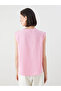 Pink Ruffled Collar Blouse - 4