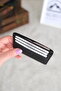 Genuine Leather Men-Women Slim Black Card Holder 1144 - 4