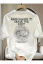 Unisex and I Change to Cease to Exist Printed Oversize Crew Neck T-Shirt