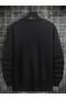 Plain Unisex Oversize Black Crew Neck Sweatshirt - 2