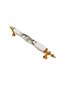 2Pcs Porcelain Handle Ivy Gold Patterned 128mm (12.8cm) Furniture Drawer Door Handle