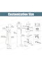 Floor Mount Bathtub Faucet Freestanding Tub Filler Standing High Flow Shower Faucets Shower M - 2