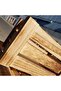 FFD (Set of 4) Wooden Storage Box with Handles Wooden Storage Crates Natural - 4