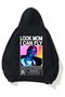 Unisex Look Mom I Can Fly Colorful Black Sweatshirt Hoodie