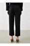 Two Mt Shop Quality Lcw Modest Black Dobby Plain Standard & Regular Double-Legged Women's Trousers - 4