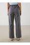 Trendlucky Women's Striped Trousers with Elastic Waist and Contrast - 4