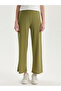 Lcwaikiki Basic Khaki Elastic Waist Wide Leg Women's Trousers - 3
