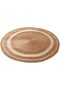 FFD 120x120cm Jute Rug Carpet Floor Mat Round Shape with White Line Jute Carpet Hand Woven Jute Mat - 4