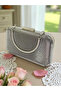Anthracite Gray Platinum Color Laser Snake Pattern Evening Dress Bag Night Wedding Wedding Engagement Graduation Portfolio - 4