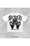Brand Theme Unisex Oversize Cut 100% Cotton Soft Textured Crew Neck White T-Shirt