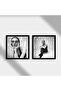 إطارات مربعة لاصقة قابلة للفصل مقاس 30 × 30 سم - عبوة من قطعتين (أسود)