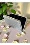 Silver Gray Lame Color Laser Snake Pattern Women's Evening Dress Bag Evening Bag Wedding Engagement Portfolio - 6