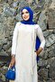 Side Pocket Detailed Hijab Salopet Dress Cream - 2