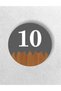 Round Metal Composite - Wooden Apartment Site -Apartment Hotel Office Door Number - Door No: 10 on