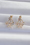 Brass Gold Color Zircon Stone Flat Bow Model Earrings - Tj-Bkp9301 - 2