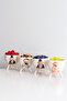 Colorful Girl and Boy 4-Piece Set Teddy Bear Ceramic Presentation Bowl - 2
