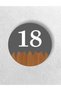 Round Metal Composite - Wooden Apartment Site -Apartment Hotel Office Door Number - Door No: 18 Eighteen