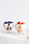 Pink Navy Blue Boy and Girl Teddy Bear Ceramic Presentation Bowl