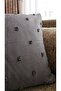 Anthracite Throw Pillow Case Pompom Linen Floor Curtain Fabric Decorative Modern Square Single Piece 43X43 - 3
