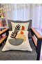 Bohemian Punch Embroidered Linen Throw Pillow Case Set of 2 - 43X43 cm - Nordic Pattern - 2