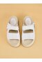 Zeyu Double Striped Anatomical Sole White Women's Slippers - 6