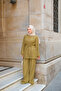 Women's Stone Detailed Double Suit Oil Green - 2