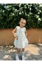 Baby Girl Kid's Short Sleeve Rose Back Detail Bow Special Occasion Birthday Party Wedding Dress - 5