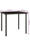Outdoor Dining Table Anthracite 80x80x72 cm Glass and Steel - 3