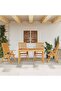 5 Piece Garden Dining Set 140x80x74 cm Solid Wood Acacia