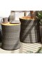 Garden Side Tables 2 pcs with Wooden Top Grey Poly Rattan