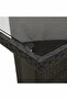 Garden Table with Glass Top Black 190x80x74 cm Poly Rattan - 7