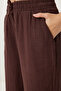 Oversize Muslin Shirt Trousers Set Lsa0014 Dark Brown - 5