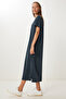 Oversize Basic Summer Knitted Dress Lub0082 Dark Anthracite - 2