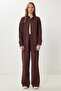Oversize Muslin Shirt Trousers Set Lsa0014 Dark Brown - 2
