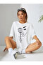 Unisex Cotton White Oversize "Rose Face" Printed Comfortable Casual T-Shirt - 5