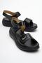 Women's Double Velcro Sandals Black