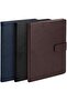 96-Sheets 80GSM Leather Cover Notebook, A5 Size, Black - 4