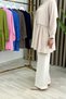 Ahu Shirt Strawberry Fabric Women's Beige Buttoned Shirt with Pocket and Ruffle Detail - 7