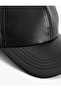 Leather Look Cap Hat - 4