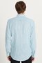 Men's Slim Fit Slim Fit Buttoned Sports Collar Linen Effect 100% Cotton Striped Summer Green Shirt - 5